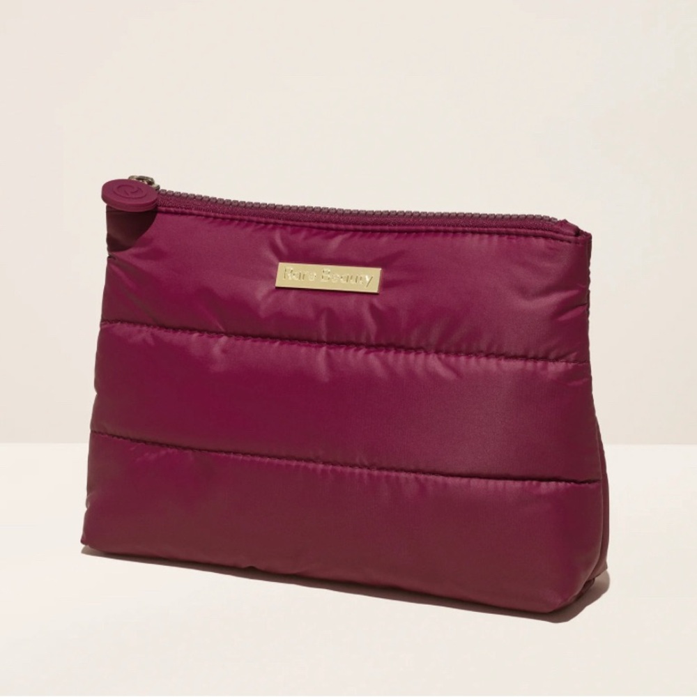 Rare beauty by Selena Gomez Puffy Makeup Bag - Sultry Berry NWT